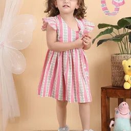 Polka Tots Print A-Line Dress-image-64