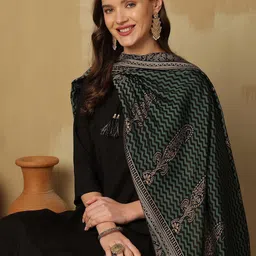 Anouk Women Regular Pure Silk Kurta with Trousers & With Dupatta-20