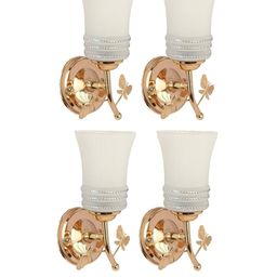 Somil Premium Designer Glass Wall / Night Lamp Elegant & Stylish Dcor Accent for Modern Interiors, color- - White; Size,- 23 X 21 X 30.5 CM-picture-0