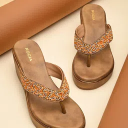 Rocia Embroidered Synthetic Platform Heel Sandals-51