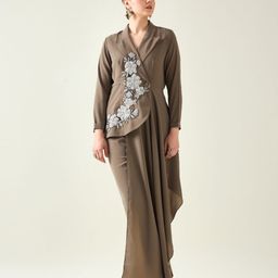 AAKAAR Embroidered Tunic With Trousers Co-Ords-picture-57