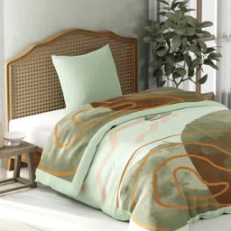 Boutique Living India Green & Grey Mink AC Room Single Bed Blanket-image-87