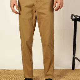 Thomas Scott Men Smart Slim Fit Wrinkle Free Chinos Casual Cotton Mid-Rise Solid Trousers-image-26