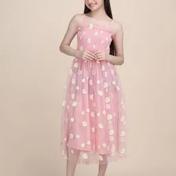 Pinly Floral Print Crepe Fit & Flare Midi Dress-picture-11