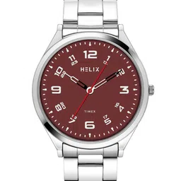 Helix Timex Men Alloy Dial Stainless Steel Bracelet Style Straps Analogue Watch TW064HG02T-28