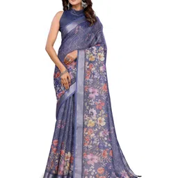 SUVIKAS CREATION Floral Printed Zari Saree-image-58