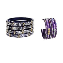 SOMIL Set of 22 Blue Alloy Bangles-image-74