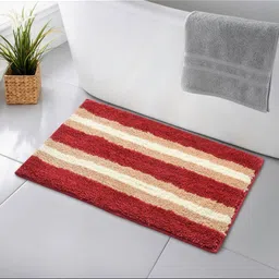 GBL COLLECTION Red Super Water Absorbent Bath Rugs-7