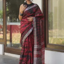 Moda Rapido Tie and Dye Printed Zari Art Silk Saree-13