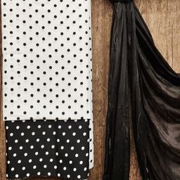 Moda Rapido Women Black & White Polka Dots Printed Unstitched Dress Material-picture-22
