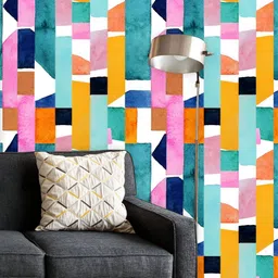 ArtzFolio Printed UV-Resistant Anti-Bacterial Abstract Geometric Shapes Peel & Stick Wallpaper-image-36