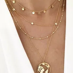 Shining Diva Fashion Gold-Plated Necklace-image-99