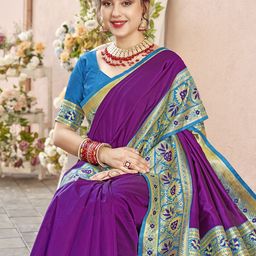 Anouk Rustic ZariKanjeevaram Saree image 5