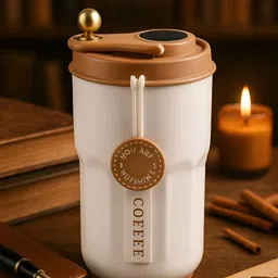 Myntra Elegant Homes Brown Single Stainless Steel Solid Double Wall Vacuum Water Bottle-image-42