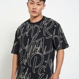 People Men Typography Printed Round Neck Cotton Relaxed Fit T-shirt-image-86