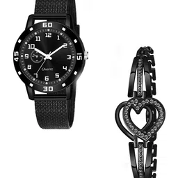 Gopal Shopcart Unisex Bracelet Style Analogue Watch With Bracelet C1001BLK Aeivyo S W H-50