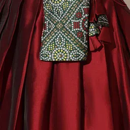 Fabcartz Printed Semi-Stitched Lehenga & Unstitched Blouse With Dupatta image 2