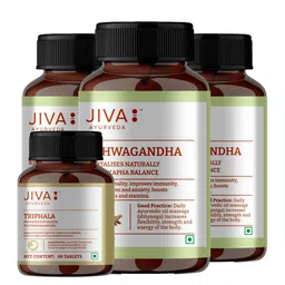 Jiva Set Of 3 Ashwagandha Tablets 120 Tablets With Triphala Tablets 60 Tablets-44