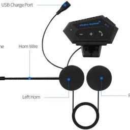 TUFFWIN Motorcycle Helmet Bluetooth Headset, Hands-Free Intercom, 20-Hour Playback, Detachable Design Helmet bluetooth device with Earphone image 5