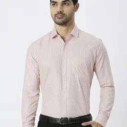 MARK & ALBERT Men India Slim Spread Collar Micro Checked Cotton Formal Shirt-image-14