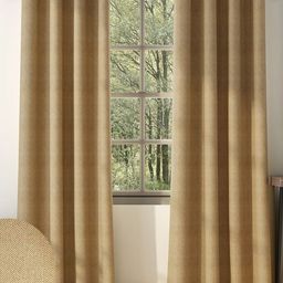 Nefertiti Home Mustard Set of 2 Floral Black Out Door Curtain-image-74