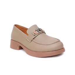 Sherrif Shoes Embellished PU Block Pumps-61