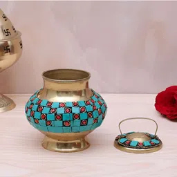 Two Moustaches Blue & Red Pooja Essentials-image-68
