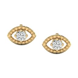 SHINE ETERNAL Women 14 Kt Gold Lab Grown Evil Eye Stud Diamond Earrings-1.36g-picture-41
