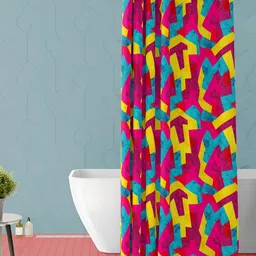 ArtzFolio Blue & Pink Printed Waterproof Shower Curtains-picture-23
