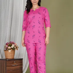 AYUSH TEXTILES Women Printed Night suit-image-92