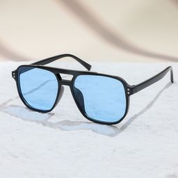 IFLASH Unisex Blue Aviator Sunglasses BLUE-picture-36