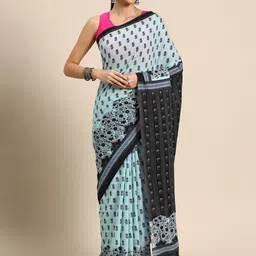 BUTA BUTI Floral Pure Cotton Saree-picture-13