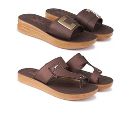 BERSACHE Women Pack Of 2 Textured Open Toe Flats-picture-31