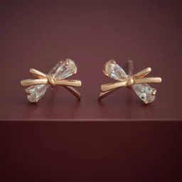 Kushal's Fashion Jewellery Rose Gold Plated 92.5Silver Party Studs Earrings-image-17