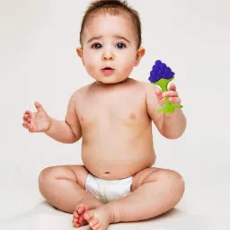 vedo 1Baby Fruit Nibbler Pacifier for Baby with 1Fruit Shape Silicone(Pack of 1) Teether and Feeder image 4