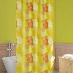 ArtzFolio Yellow & Orange-Coloured Printed Waterproof Shower Curtainn-image-40