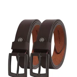 Hayes London Men Pack Of 2 Textured Leather Formal Belt-image-26