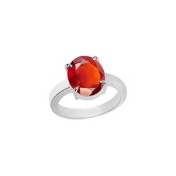 GenZcomplex Silver-Plated Brass Garnet Finger Ring-image-66