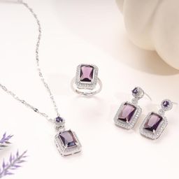 Estailo fashion Silver-Plated Pendant Set-image-95