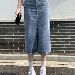 StyleCast x Revolte Straight Midi Skirt-image-67