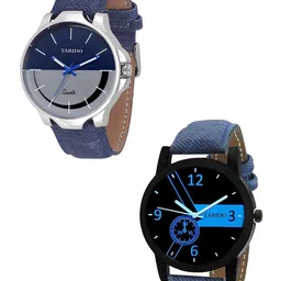 TARIDO Men Pack of 2 Printed Dial & Leather Straps Analogue Watches TD15081529SN41-image-7