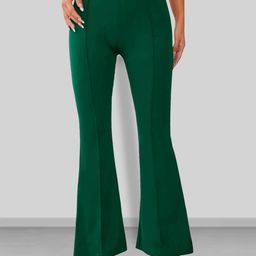 Dream Beauty Fashion Women Flared Easy Wash Pleated Trousers-picture-5