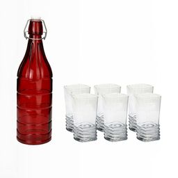 SOMIL Red Glass Airtight Can Bottle-image-23