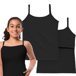 Lily Chic Girls Pack of 2 Black Camisole-image-72