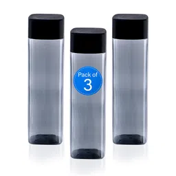 Kuber Industries Black Set of 3 Plastic Solid Water Bottle-10
