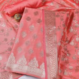Meena Bazaar Woven Design Art Silk Unstitched Dress Material-image-51
