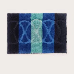 CROWN MATTINGS Blue 1400 GSM Microfibre Bath Rugs-picture-1