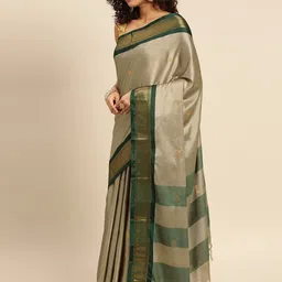 yourwish Woven Design Zari Silk Cotton Kanjeevaram Saree-image-60