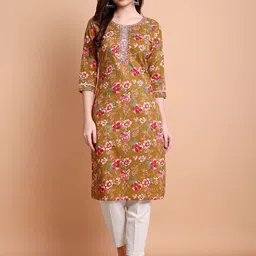 WILL BOTTOM Floral Printed Pure Cotton Kurta-picture-53