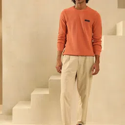 PRIMAL GRAY Men Fashion Round Neck Sweaters-image-95